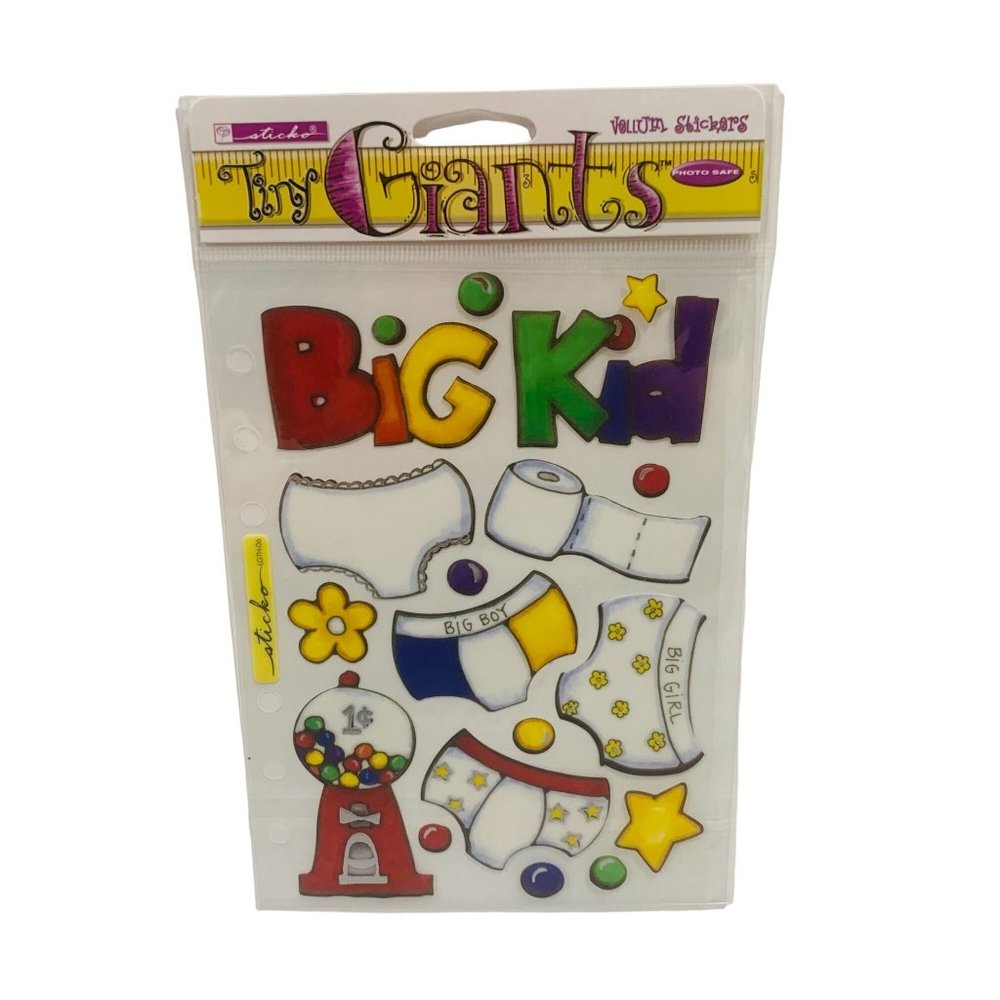 EKSuccess Sticko Tiny Giants Vellum Sticker Potty Training Big Kid Sticker